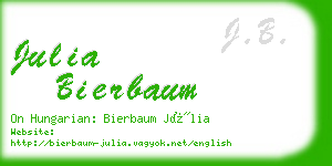 julia bierbaum business card